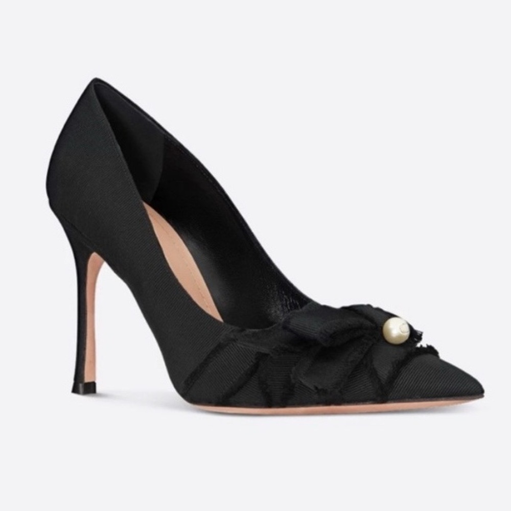 Dior Black Women's Shoes with Bow Detail Dior Adiorable Pump Box size 36 Pointed - Picture 3 of 16